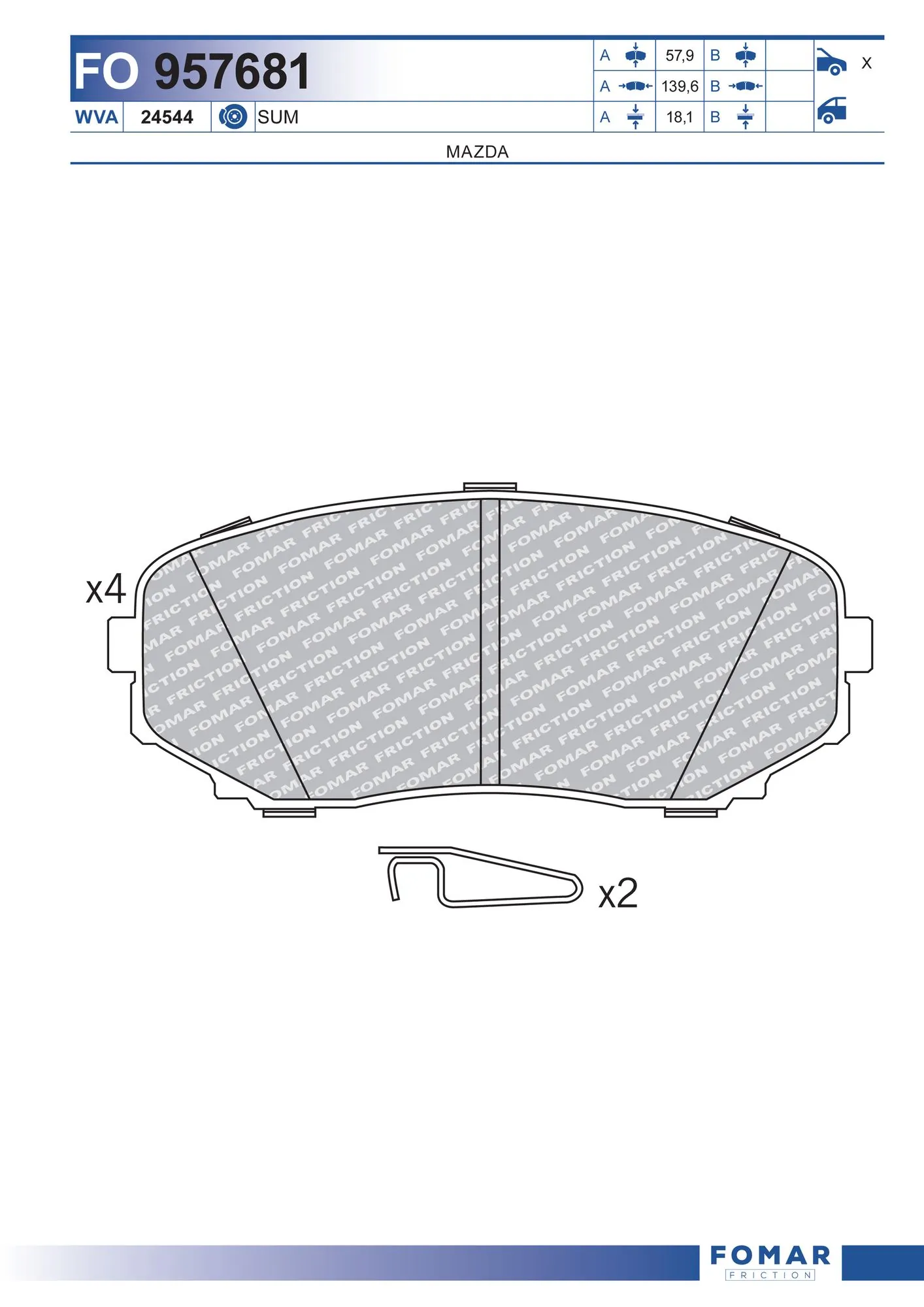 Brake Pad Set, disc brake